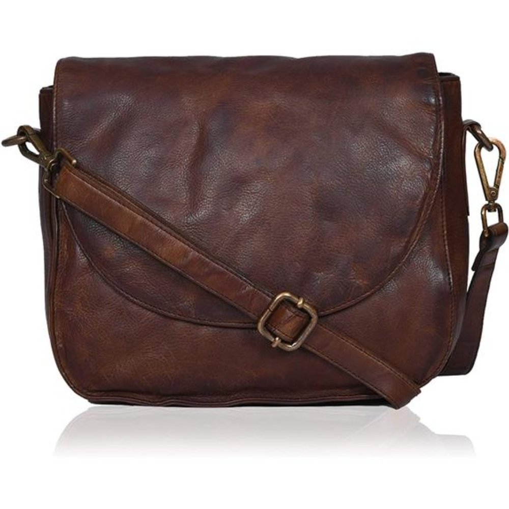 Genuine Leather Shoulder Crossbody Purse For Women with Adjustable Strap